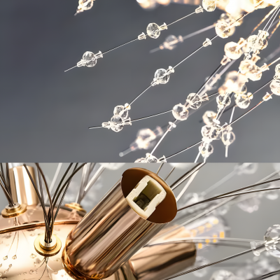 Braun Modern Globe Sputnik Chandelier