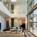 Braun Modern Globe Sputnik Chandelier