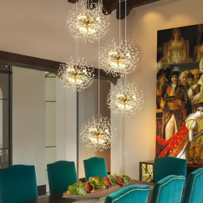 Braun Modern Globe Sputnik Chandelier Braun Modern Globe Sputnik Chandelier