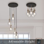 Niklas Contemporary Cluster Teardrop Glass Chandelier