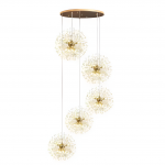 Braun Modern Globe Sputnik Chandelier