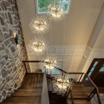 Braun Modern Globe Sputnik Chandelier