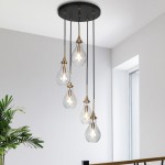Niklas Contemporary Cluster Teardrop Glass Chandelier