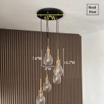 Niklas Contemporary Cluster Teardrop Glass Chandelier