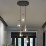 Niklas Contemporary Cluster Teardrop Glass Chandelier