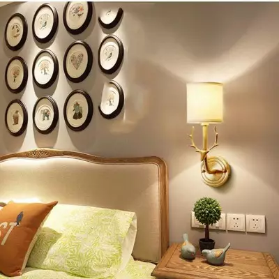 Akshara Farmhouse Brass Deer Head Wall Light Akshara Farmhouse Brass Deer Head Wall Light