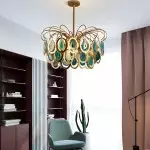 Nia Luxury Slice Agate Chandelier