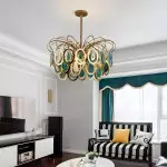 Nia Luxury Slice Agate Chandelier