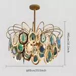 Nia Luxury Slice Agate Chandelier