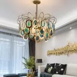Nia Luxury Slice Agate Chandelier