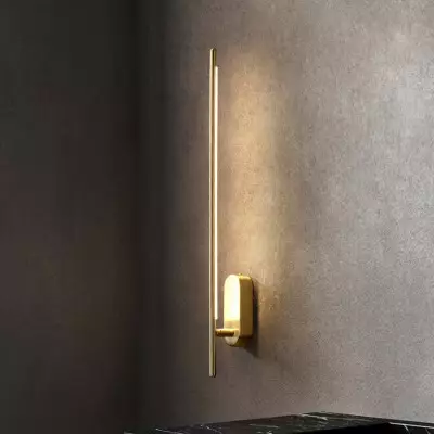 Schmidt Minimalist Gold LED Iron Linear Sconce