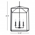 Marie Farmhouse Metal Lantern Pendant Light