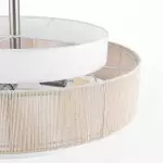 Tim Scandinavian Tiered Fabric Drum Chandelier