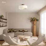 Aura Modern Porcelain Flush Mount Ceiling Light