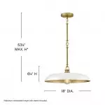 Leila Retro Round Saucer Style Shade Metal Pendant Light