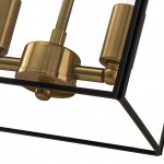 Lindsay Farmhouse Black And Brass Outdoor Lantern Wall Light