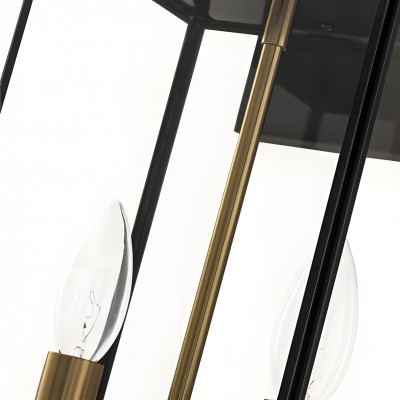Lindsay Farmhouse Black And Brass Outdoor Lantern Wall Light Lindsay Farmhouse Black And Brass Outdoor Lantern Wall Light