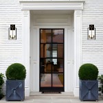 Lindsay Farmhouse Black And Brass Outdoor Lantern Wall Light