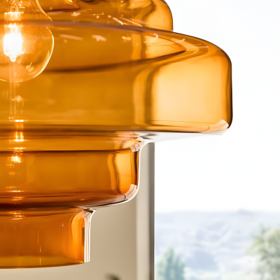 Yves Vintage Tiered Glass Pendant Light