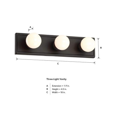 Loren Modern 3-Light Matte Black Metal Sconce Loren Modern 3-Light Matte Black Metal Sconce