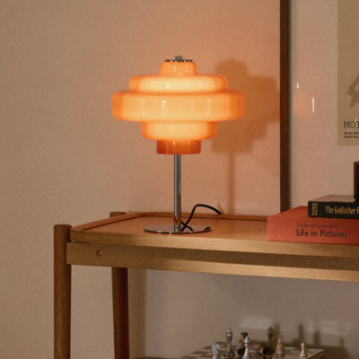 Yves Vintage Tiered Glass Table Light Yves Vintage Tiered Glass Table Light