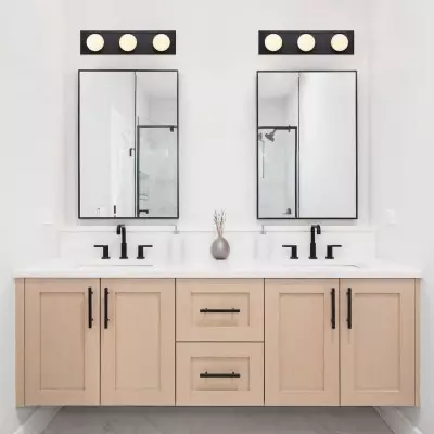Loren Modern 3-Light Matte Black Metal Sconce Loren Modern 3-Light Matte Black Metal Sconce