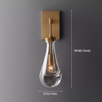 Ozonoa Raindrop Modern Solid Brass Wall Sconce Ozonoa Raindrop Modern Solid Brass Wall Sconce