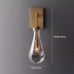 Ozonoa Raindrop Modern Solid Brass Wall Sconce