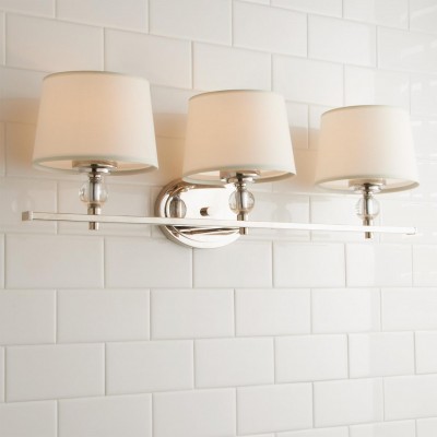 Remi Rustic 3-Light White Fabric Sconce Remi Rustic 3-Light White Fabric Sconce