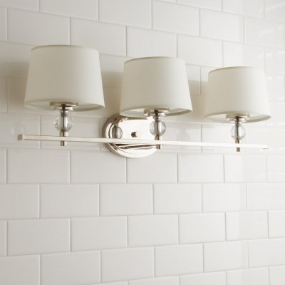 Remi Rustic 3-Light White Fabric Sconce Remi Rustic 3-Light White Fabric Sconce