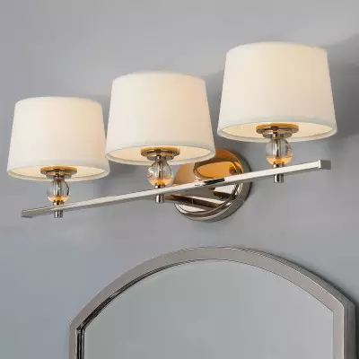 Remi Rustic 3-Light White Fabric Sconce Remi Rustic 3-Light White Fabric Sconce