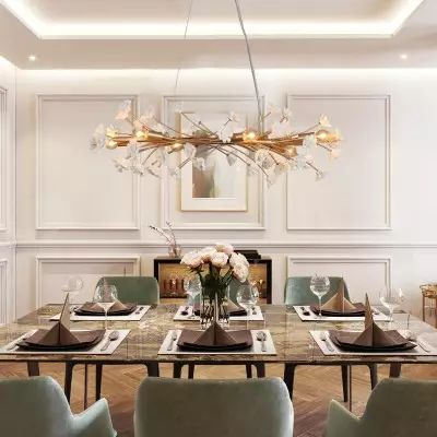 Milo French Country Porcelain Flower Chandelier Milo French Country Porcelain Flower Chandelier