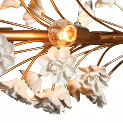 Milo French Country Porcelain Flower Chandelier
