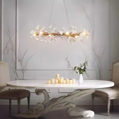 Milo French Country Porcelain Flower Chandelier