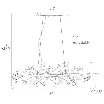 Milo French Country Porcelain Flower Chandelier