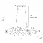 Milo French Country Porcelain Flower Chandelier