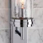 Ira Farmhouse Cylinder Hammered Glass Sconce