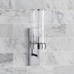 Ira Farmhouse Cylinder Hammered Glass Sconce
