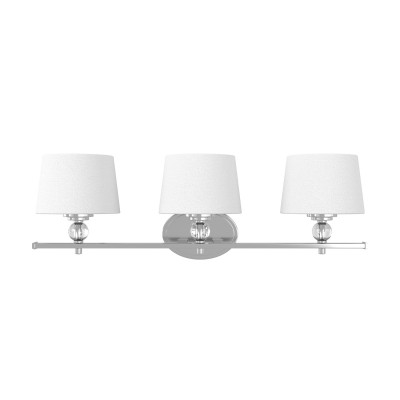 Remi Rustic 3-Light White Fabric Sconce Remi Rustic 3-Light White Fabric Sconce