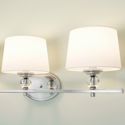 Remi Rustic 3-Light White Fabric Sconce Remi Rustic 3-Light White Fabric Sconce
