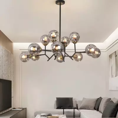 Breckett Modern Smoky Gray Glass Sputnik Chandelier Breckett Modern Smoky Gray Glass Sputnik Chandelier