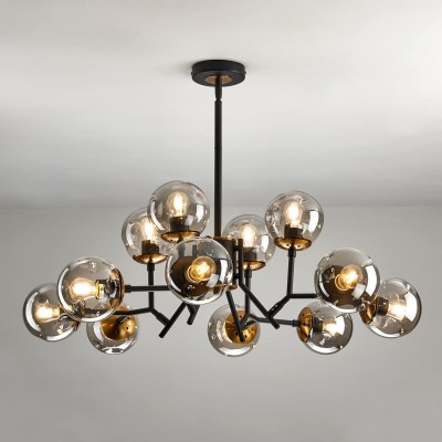 Breckett Modern Smoky Gray Glass Sputnik Chandelier Breckett Modern Smoky Gray Glass Sputnik Chandelier