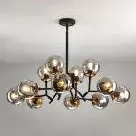 Breckett Modern Smoky Gray Glass Sputnik Chandelier