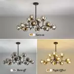 Breckett Modern Smoky Gray Glass Sputnik Chandelier