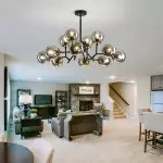 Breckett Modern Smoky Gray Glass Sputnik Chandelier