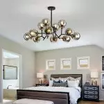 Breckett Modern Smoky Gray Glass Sputnik Chandelier