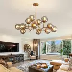 Breckett Modern Smoky Gray Glass Sputnik Chandelier