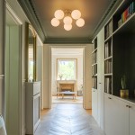 Anwen Mid Century Glass Brass Sputnik Bubble Chandelier