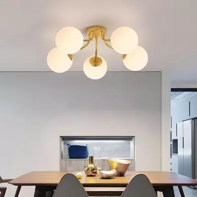 Anwen Mid Century Glass Brass Sputnik Bubble Chandelier Anwen Mid Century Glass Brass Sputnik Bubble Chandelier