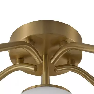 Anwen Mid Century Glass Brass Sputnik Bubble Chandelier